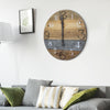 Oversized Wood & Metal Farmhouse Wall Clock 23"